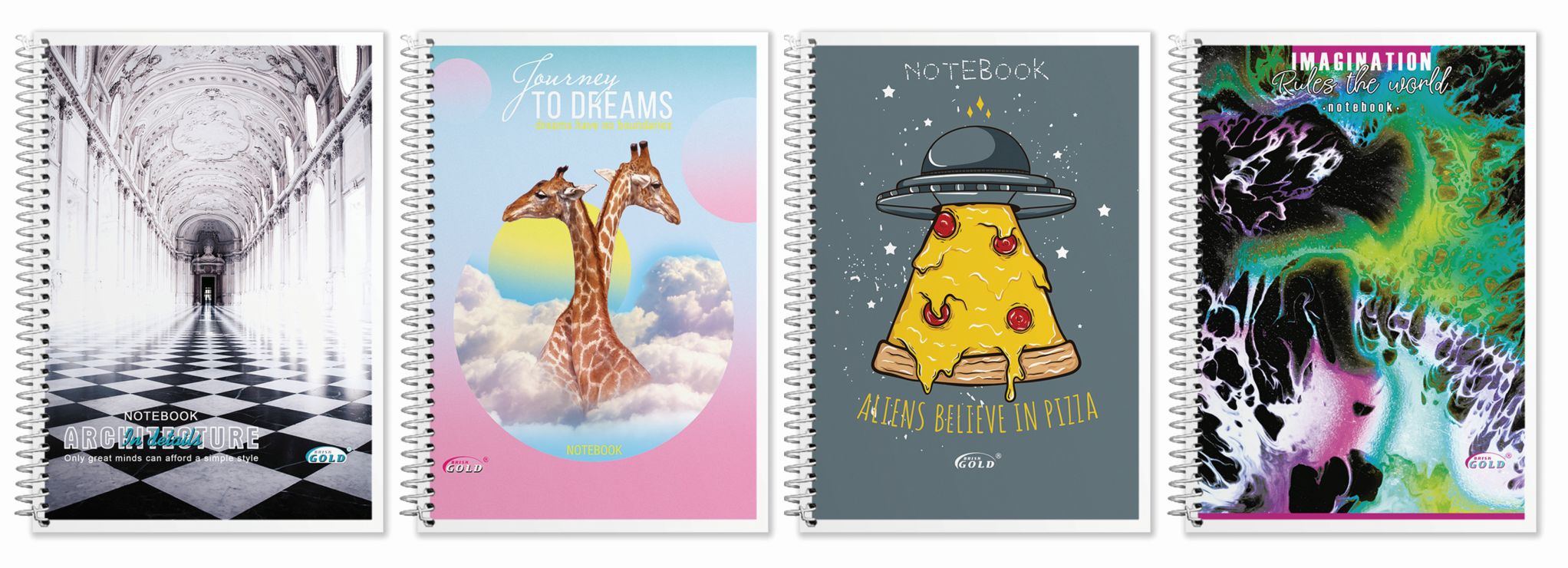 Блокнот, А5, 80 аркушів, клітинка, спіраль збоку, картонна обкладинка, №1578, ТМ Brisk