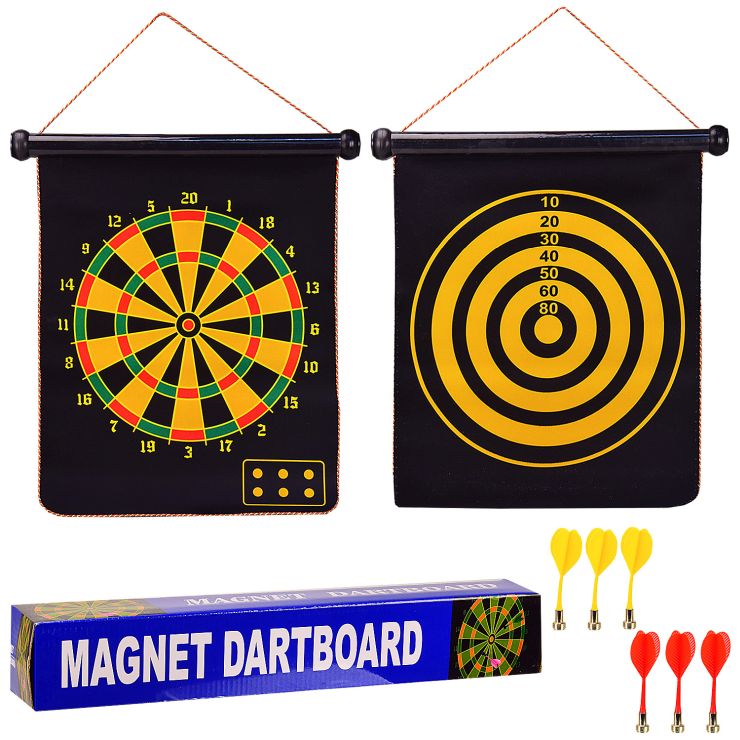 Дартс магнітний з мішенню 17 дюймів та дротиками, у коробці