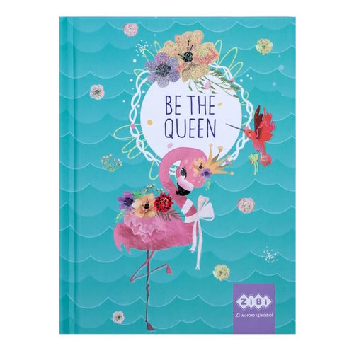 Блокнот «BE THE QUEEN» А6 на 64 аркуші у клітинку з твердою ламінованою обкладинкою, ТМ Zibi