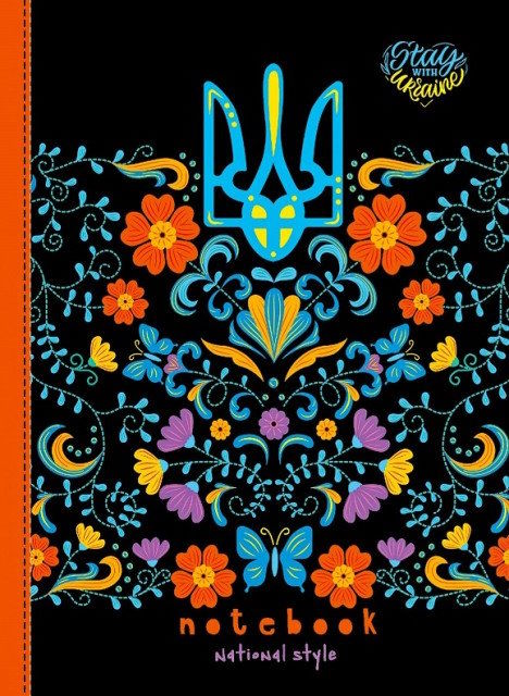 Блокнот А5 на 64 аркуші у клітинку з твердою ламінованою обкладинкою, ТМ Мандарин