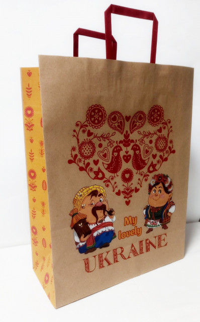 Пакет паперовий бурий 32х15х42 см, ТМ Мандарин