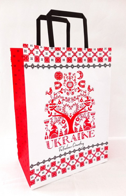 Пакет паперовий білий 25х15х34,5 см, ТМ Мандарин