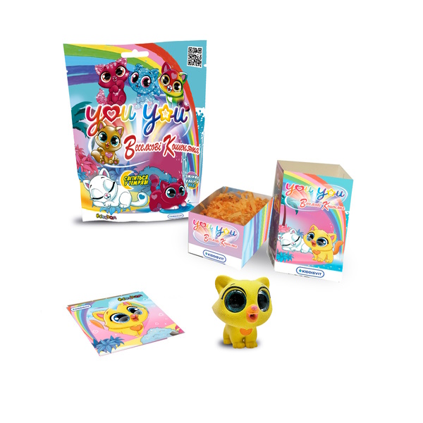 Колекційна фігурка-сюрприз «You-You. Веселкові кошенята», в асортименті, у дисплеї, Sbabam