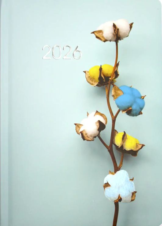 Щоденник датований «Бавовна» А5 на 352 сторінки з обкладинкою з шкірзаму, ТМ Economix