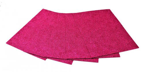 Фоаміран А4 товщиною 2 мм 5 аркушів з глітером, фуксія, ТМ Мандарин