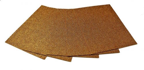 Фоаміран А4 товщиною 2 мм 5 аркушів з глітером, золотистий, ТМ Мандарин