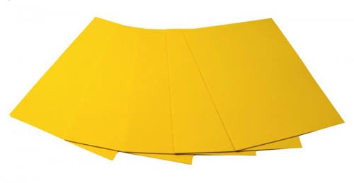 Фоаміран А4 товщиною 2 мм 5 аркушів, жовтий, ТМ Мандарин