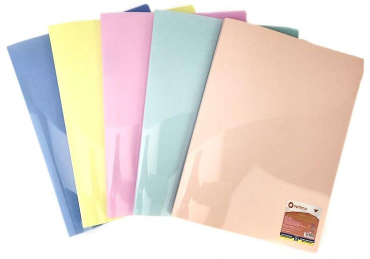 Папка-швидкозшивач А4 з пружинним механізмом Clip A, пастельне асорті, ТМ Optima