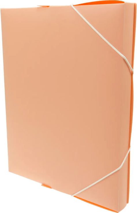 Папка - бокс, А4, на гумках, 30 мм, персикова, ТМ Optima