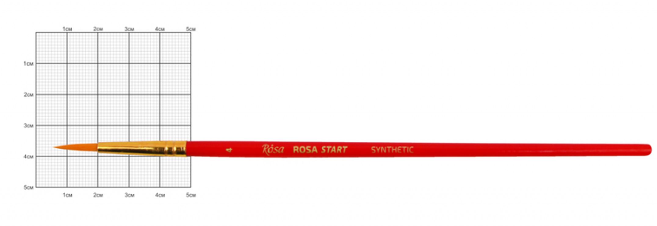 Пензлик синтетичний круглий №4, ROSA START