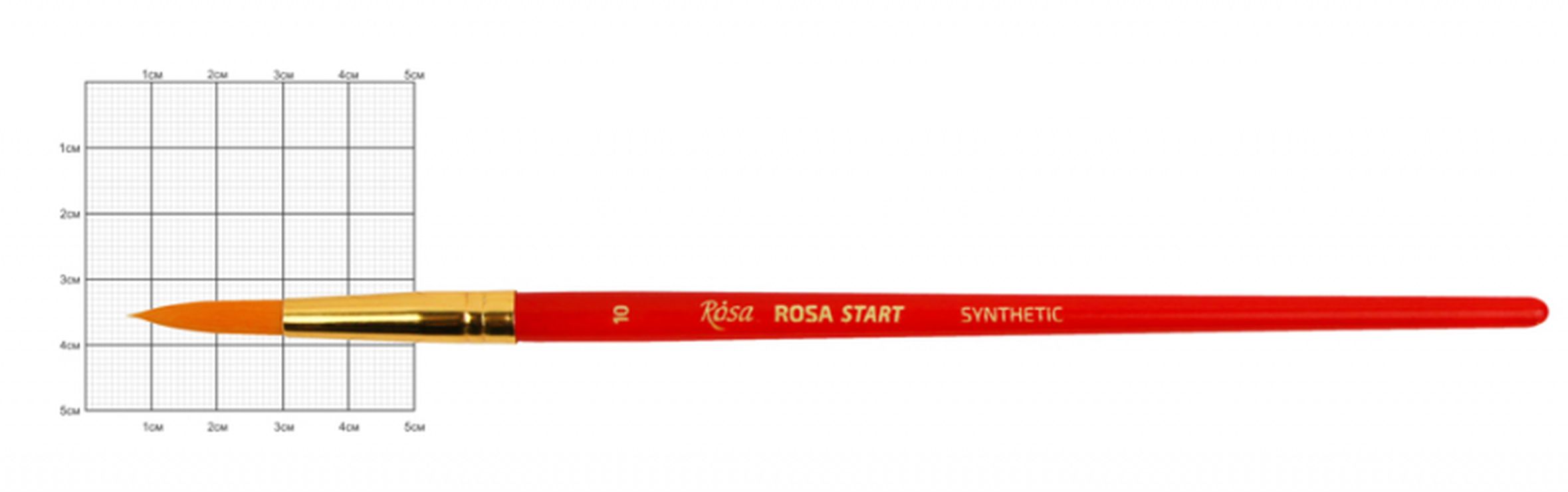Пензлик синтетичний круглий №10, ROSA START