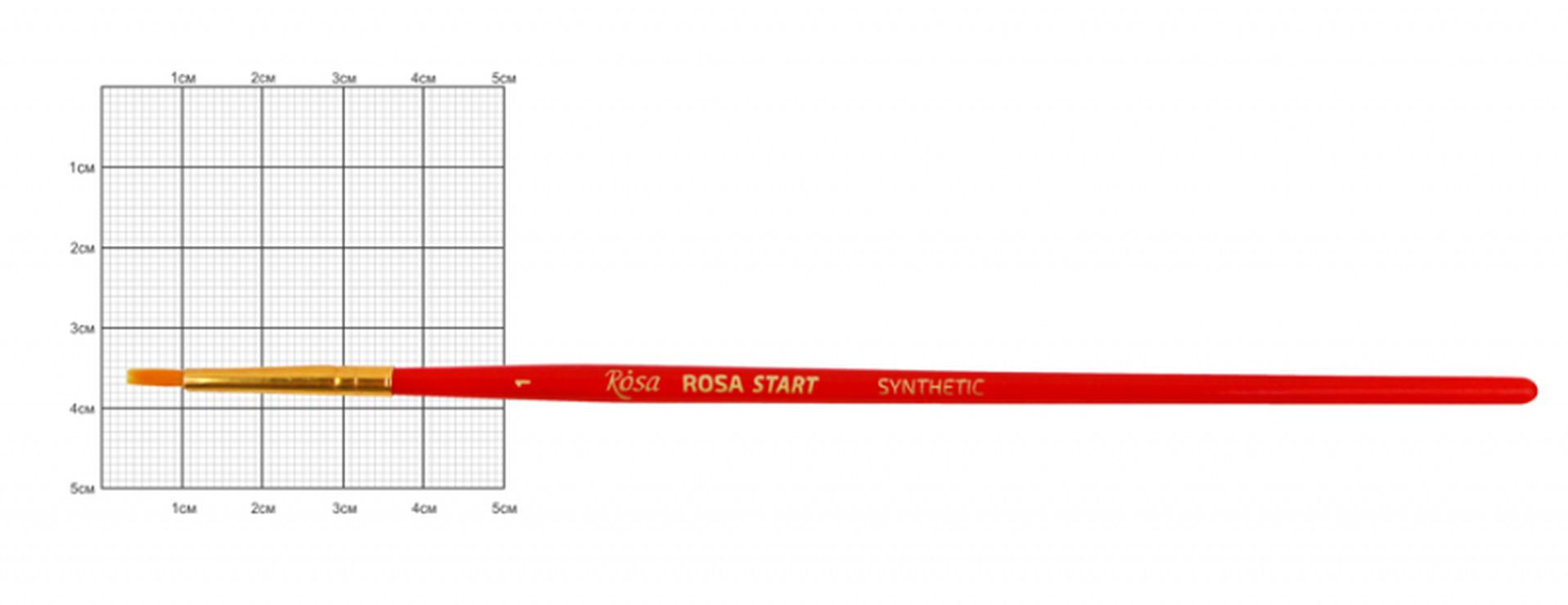 Пензлик синтетичний плоский № 1, ROSA START