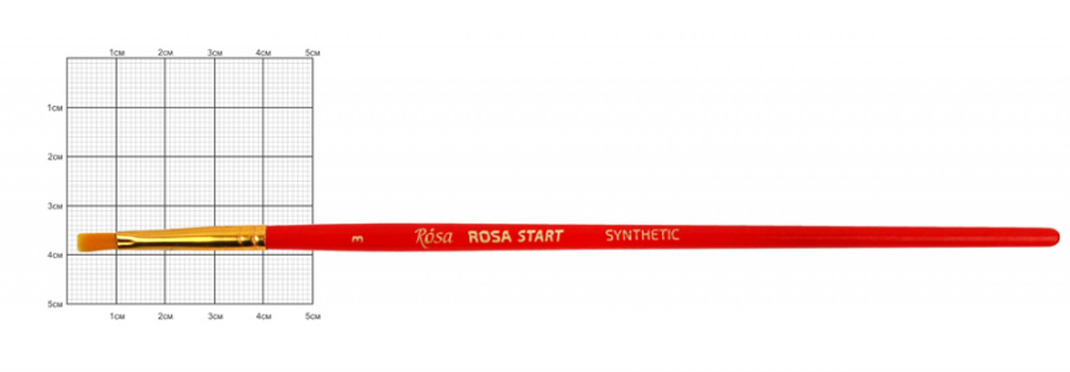 Пензлик синтетичний плаский № 3, ROSA START