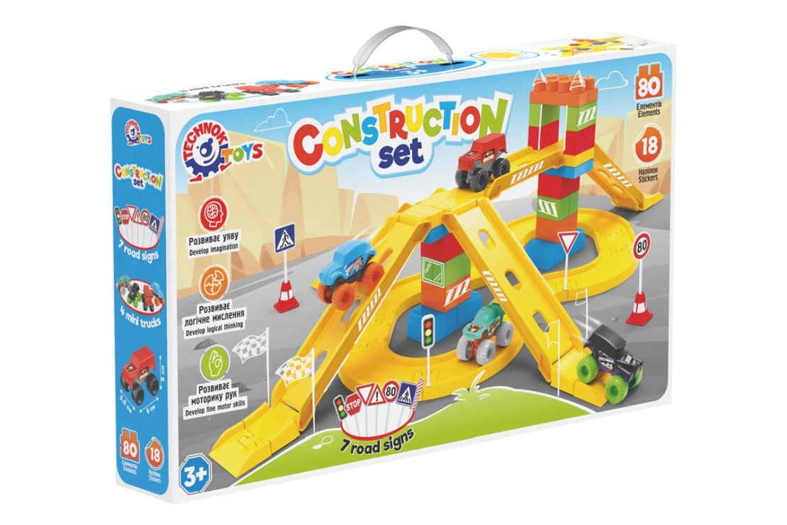 Конструктор на 80 детелей у коробці 52,5х31х8 см, ТМ Технок