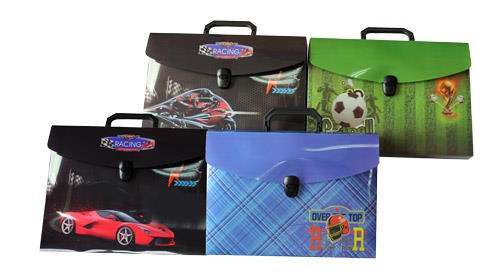 Портфель пластиковий A4 з ручкою, в асортименті, ТМ Leader