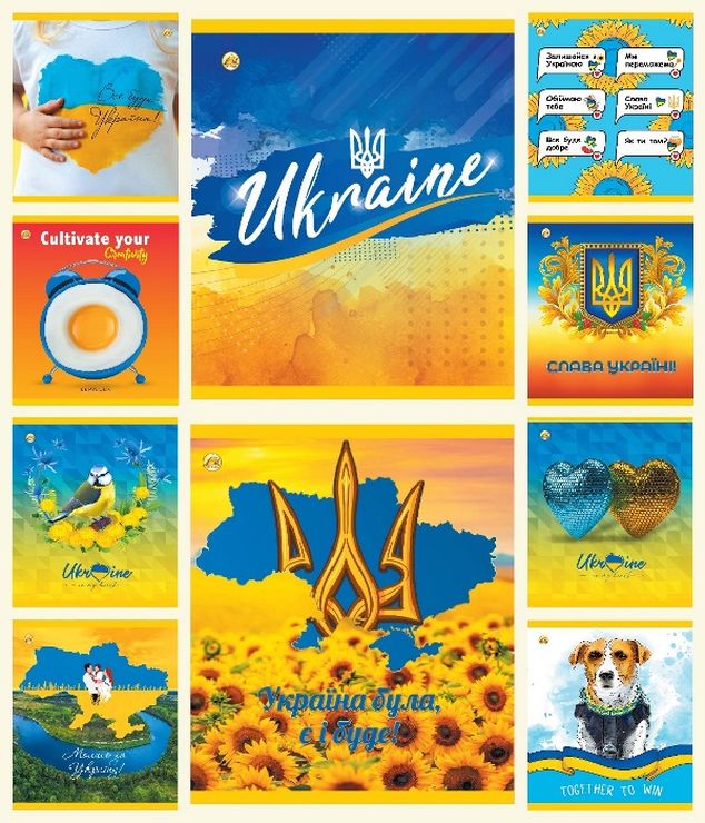 Зошит, 36 аркушів, клітинка, «Україна мікс», ТМ Тетрада