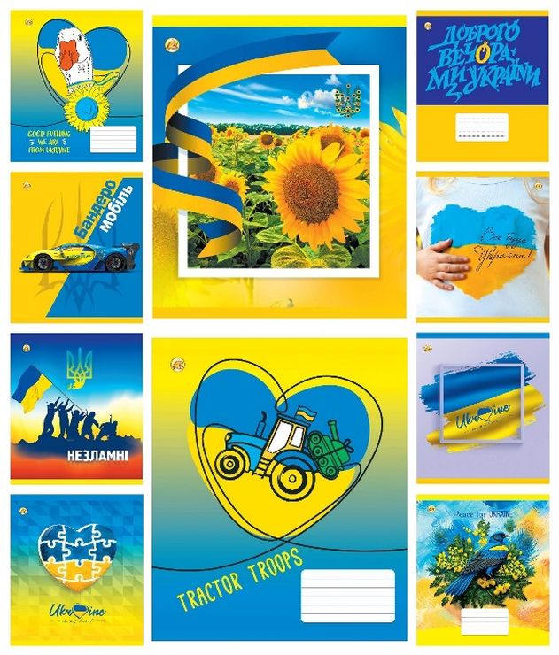 Зошит, 48 аркушів, клітинка, «Україна мікс», ТМ Тетрада