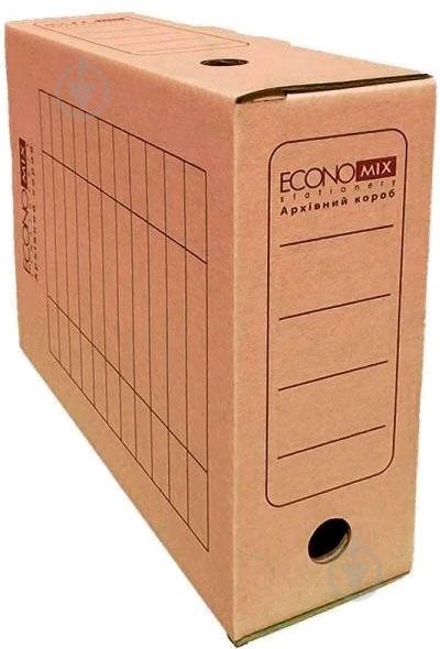 Бокс архівний для документів картонний коричневий 100 мм, ТМ Economix
