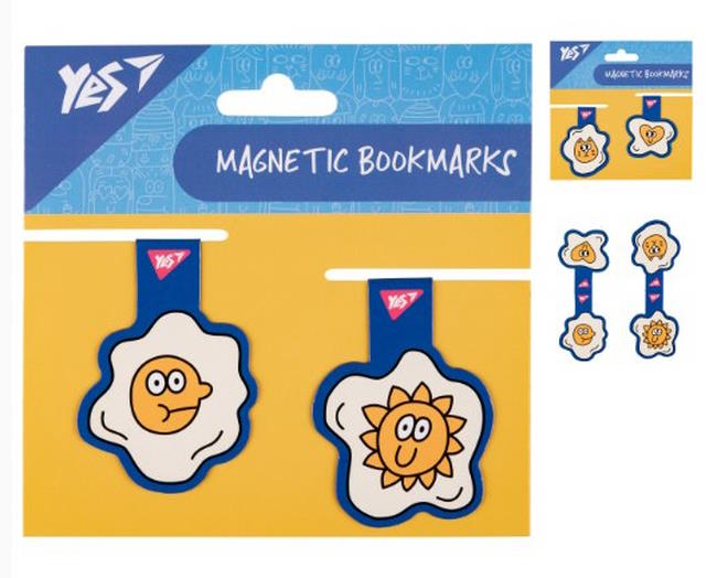 Закладки магнітні «Stand with Ukraine» блакитні, 2 штуки, ТМ Yes