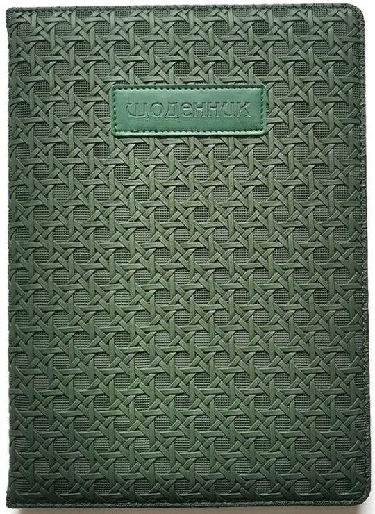 Щоденник шкільний на 48 аркушів 173х246 мм з обкладинкою зі шкірзаму, ТМ Мандарин