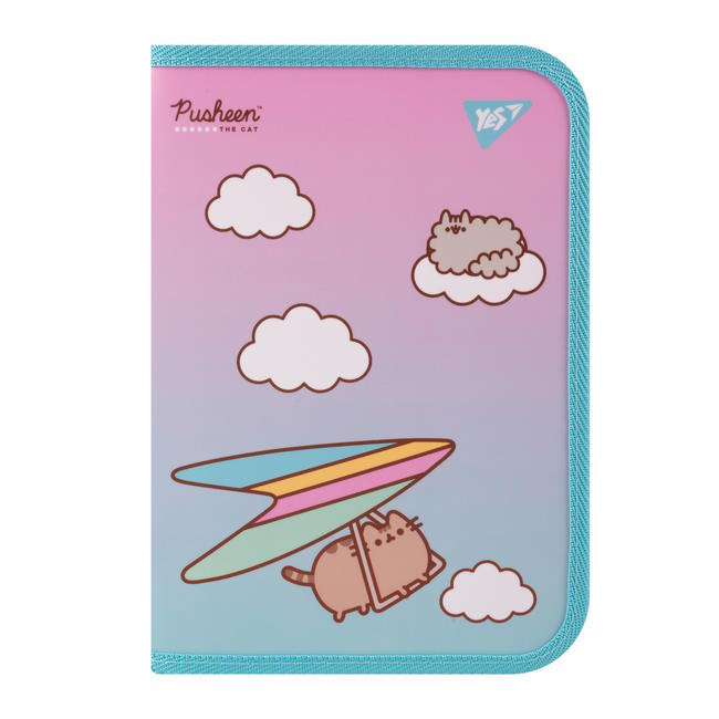 Папка для зошитів «Pusheen. Stormy» В5 пластикова на блискавці, ТМ Yes