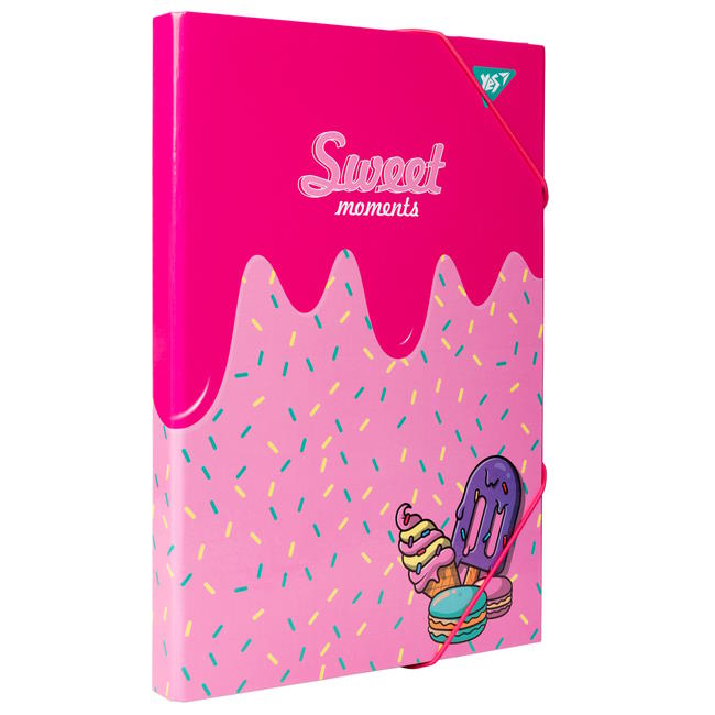 Папка для праці «Sweet Cream» А4 картонна на гумках, ТМ Yes