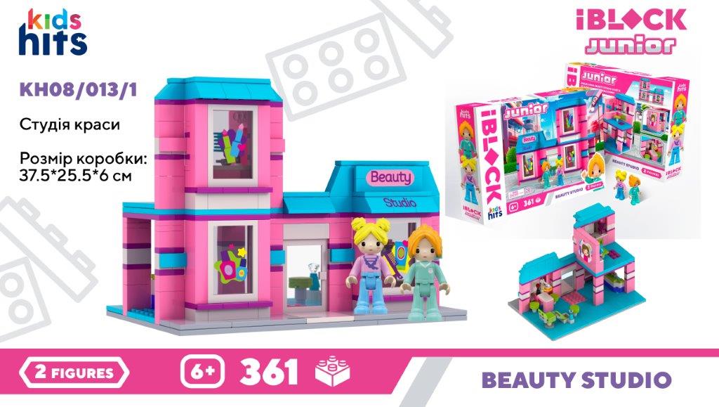 Конструктор «Студія Краси» на 361 деталь з 2 фігурками, у коробці 37,5х7х25 см, IBLOCK JUNIOR