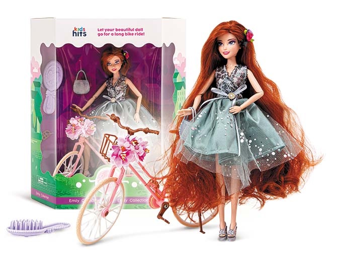 Лялька «Emily Romantic» з велосипедом, у коробці 30х34х10 см