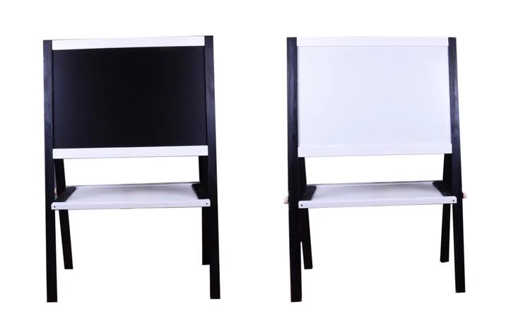 Мольберт двосторонній 60х40х100 для магнітыв та крейди, чорно-білий