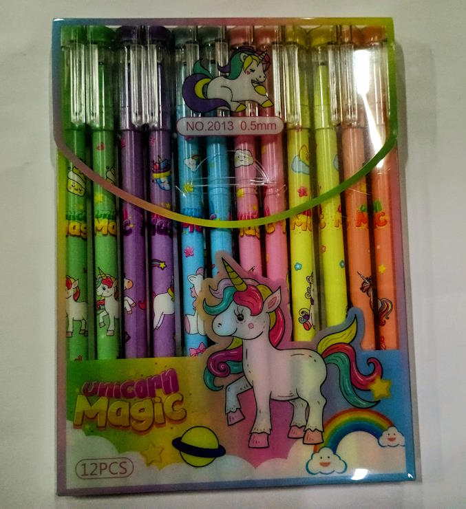 Ручка «Unicorn» пиши-стирай синя 0,5 мм, в асортименті, у боксі, ТМ J.Otten