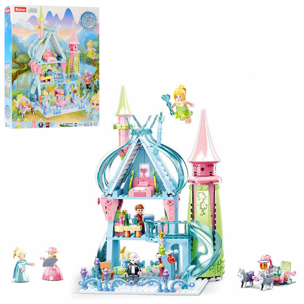 Конструктор «Казковий замок.Парк розваг» на 447 деталей з фігурками, у коробці 33,5х42,5х6,5 см