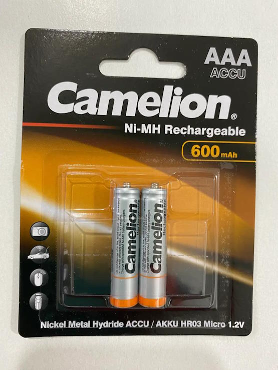 Акумулятор «Camelion» R03, 2bl, 600 mAh Ni-MH
