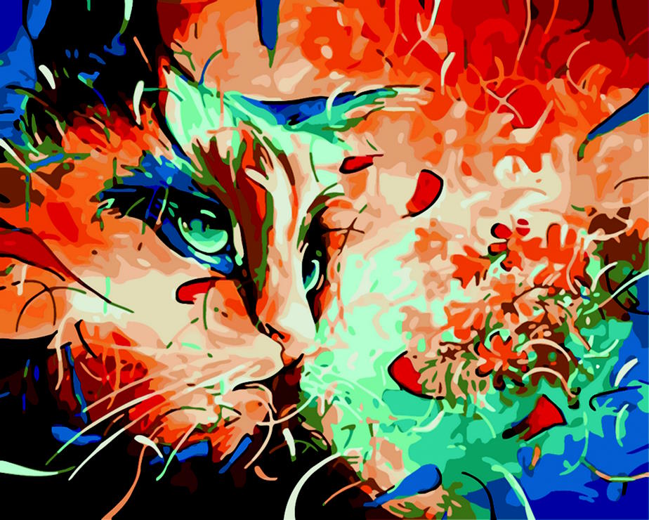 Картина за номерами «Котик у мріях» 40х50 см, ART Line