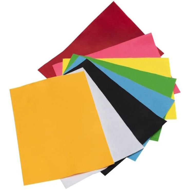 Набір фетру 21х30 см товщиною 1,2 мм з 8 кольорів, ТМ Мандарин