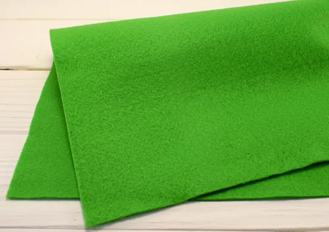 Фетр 21х30 см товщиною 1,2 мм 8 аркушів, зелений, ТМ Мандарин