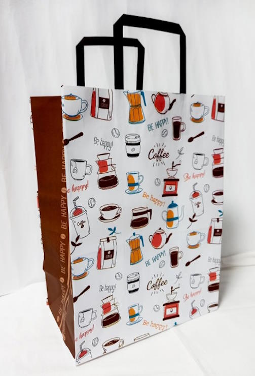 Пакет паперовий білий 25х15х34,5 см, ТМ Мандарин