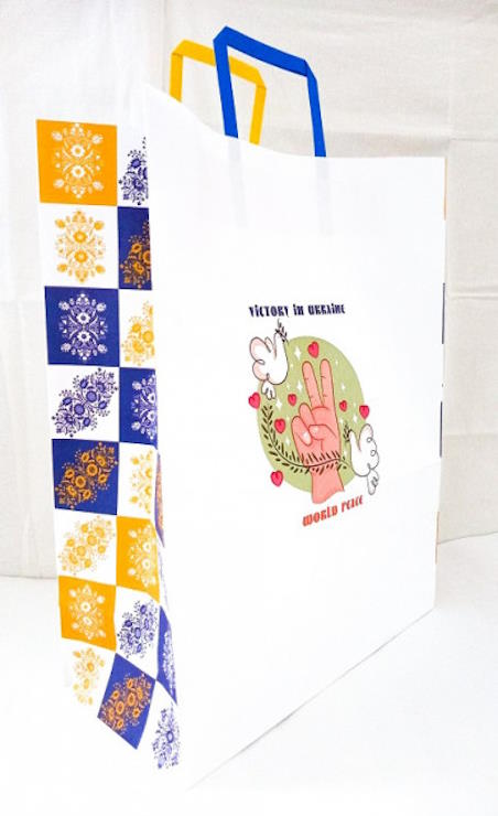 Пакет паперовий білий 32х15х42 см, ТМ Мандарин