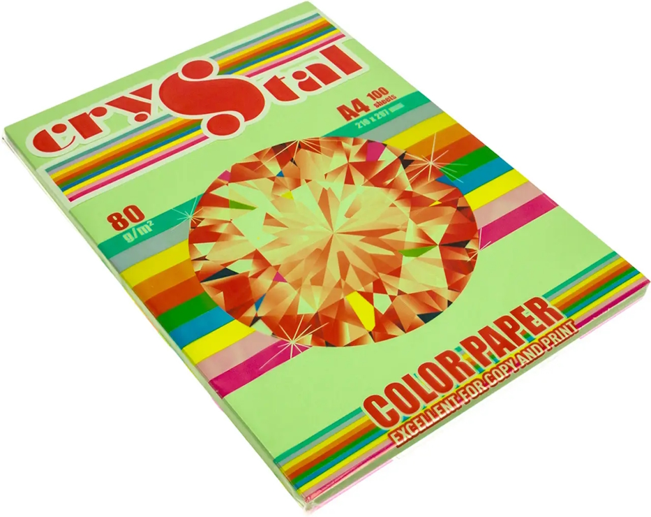Папір кольоровий А4 100 аркушів 80 г/м2, пастель зелений, SPECTRA COLOR