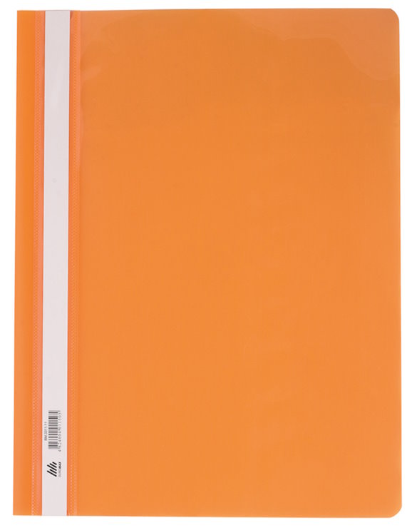 Папка-швидкозшивач з прозорим верхом А4 пластикова 160 мкм, помаранчева, ТМ Buromax