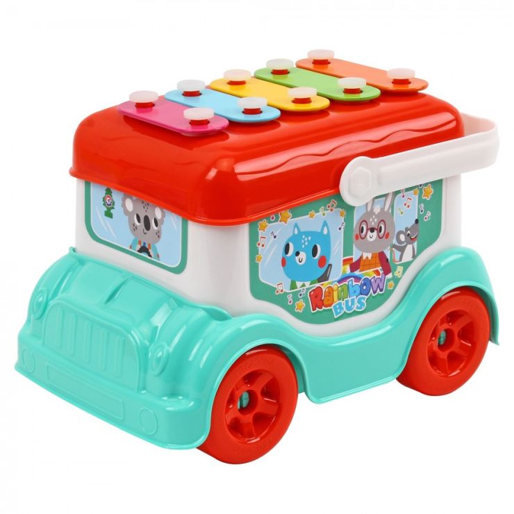 Автобус «Ксилофон» 112,5х17,5х13,5 см з паличками, у сітці, ТМ Технок