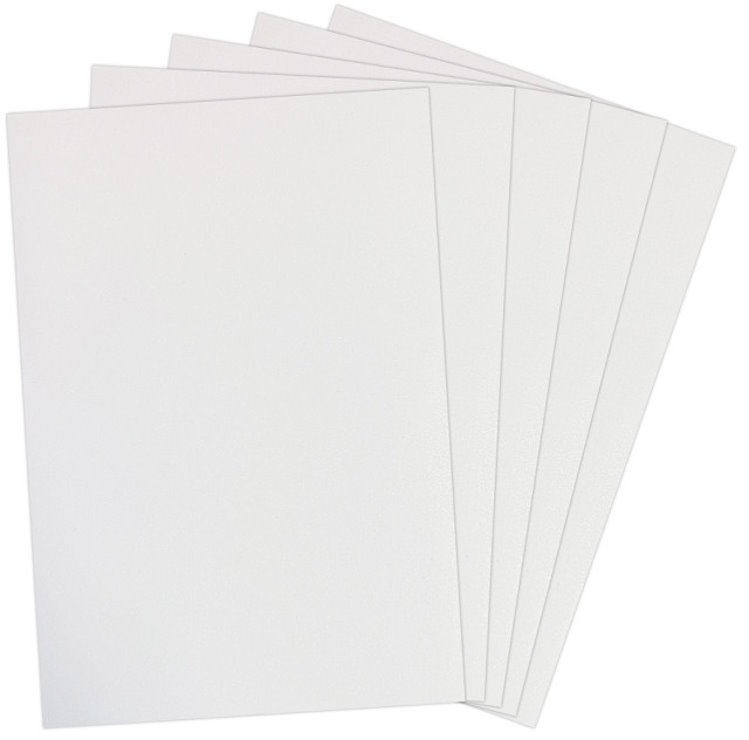 Фоаміран A4 товщиною 1,3 мм 5 аркушів з глітером, білий, ТМ Мандарин