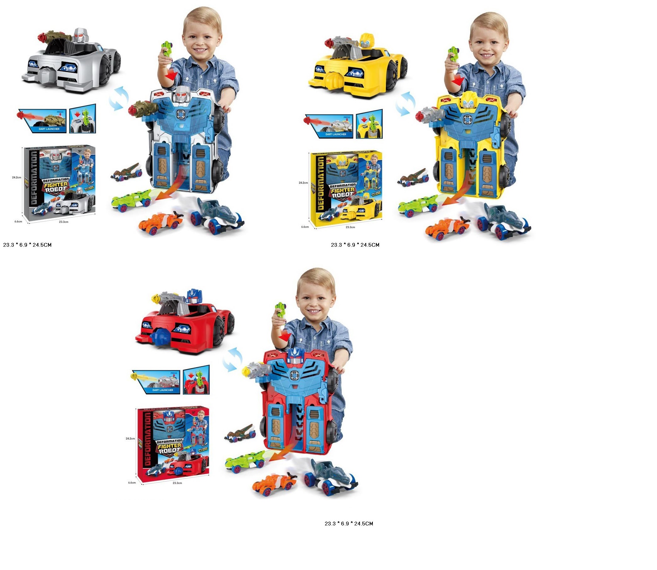 Трек «Трансформер» з 4 машинками, в асортименті, у коробці 23,3х6,9х24,5 см