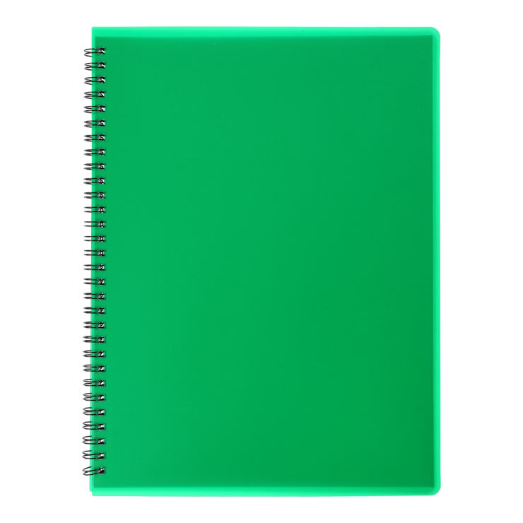 Канцелярська книга «OFFICE» А4 на 96 аркушів у клітинку на пружині збоку з пластиковою обкладинкою, ТМ Buromax