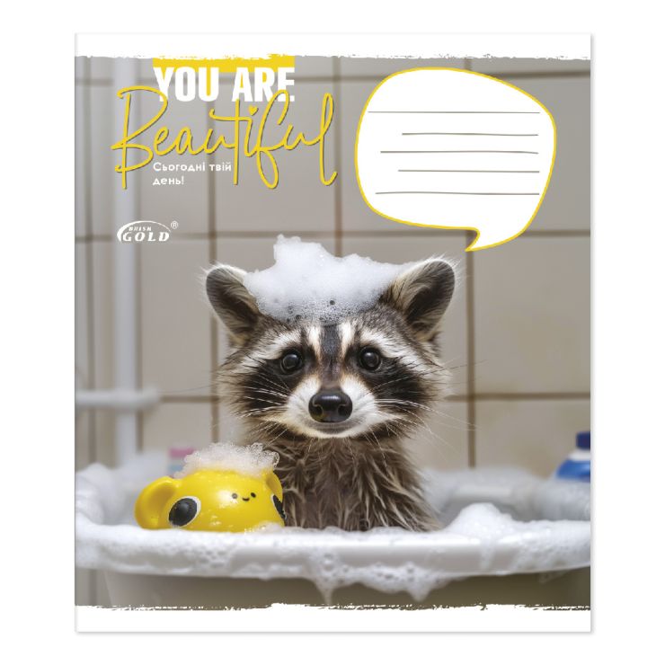 Зошит на 18 аркушів у клітинку «Мікс Дівчата», №3404, ТМ Gold Brisk