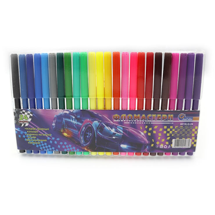 Фломастери «Спорткар» на 24 кольори,ТМ J.Otten
