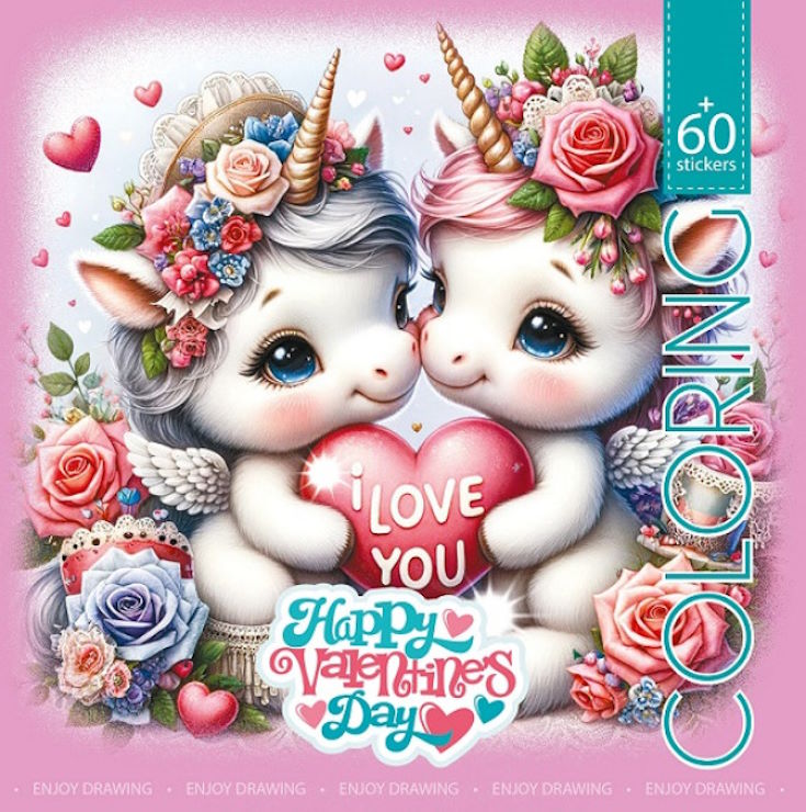 Розмальовка на 8 аркушів з наліпками на скобі 20х20 см, ТМ Fresh