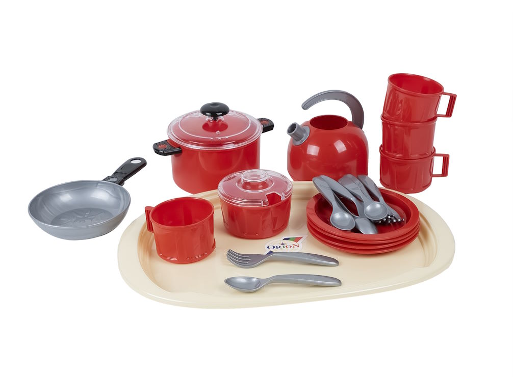 Набір посуду «Іриска» з 20 прдметів, у сітці 32х23х12 см, ТМ Оріон