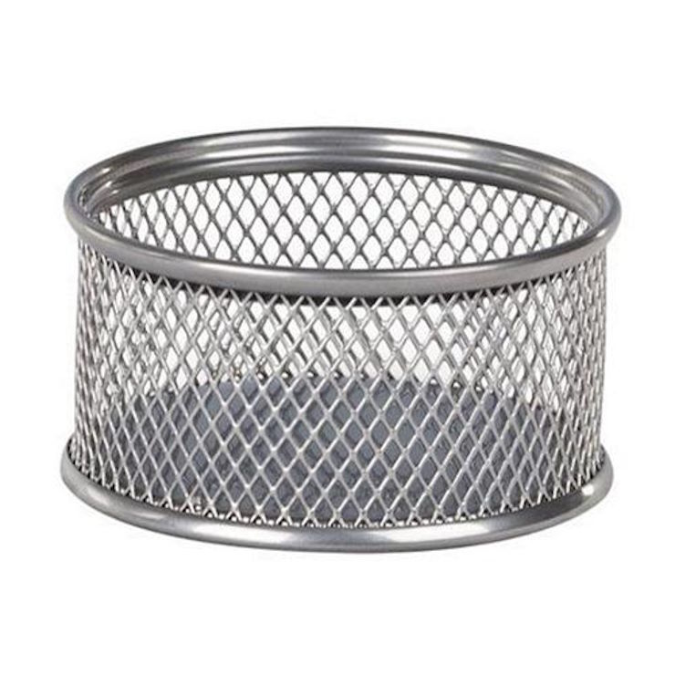 Підставка для скріпок 80х80х40 мм металева срібна, ТМ Buromax