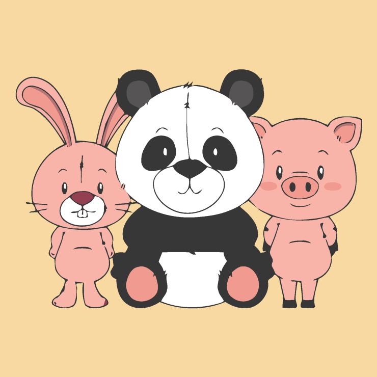 Картина за номерами «Несподіване об'єднання» 20х20 см, ТМ Strateg