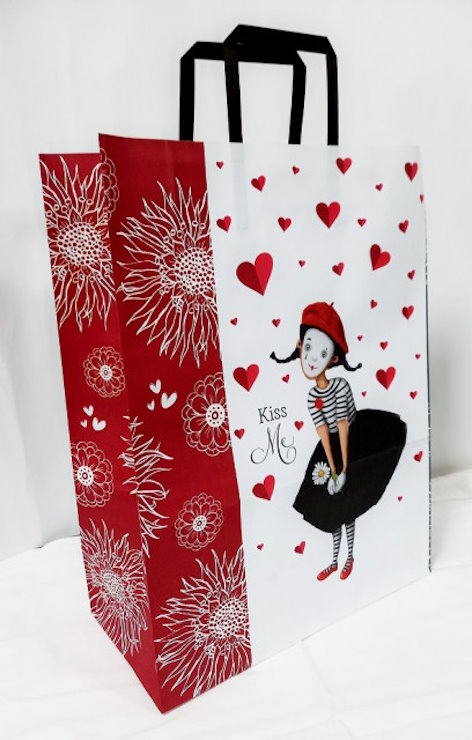 Пакет паперовий 32х15х42 см з ручками бурий, в асортименті, ТМ Мандарин